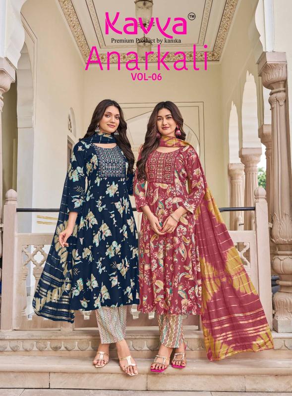 Kavya anarkali vol 6 kurtis wholesale online
